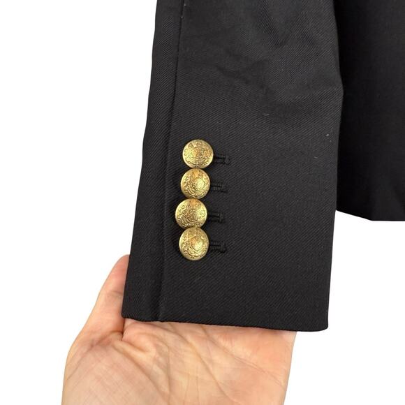 J. Crew Jacket Womens 4 Tall Black Schoolboy Blazer Wool Academia Quiet Luxury - Picture 6 of 10